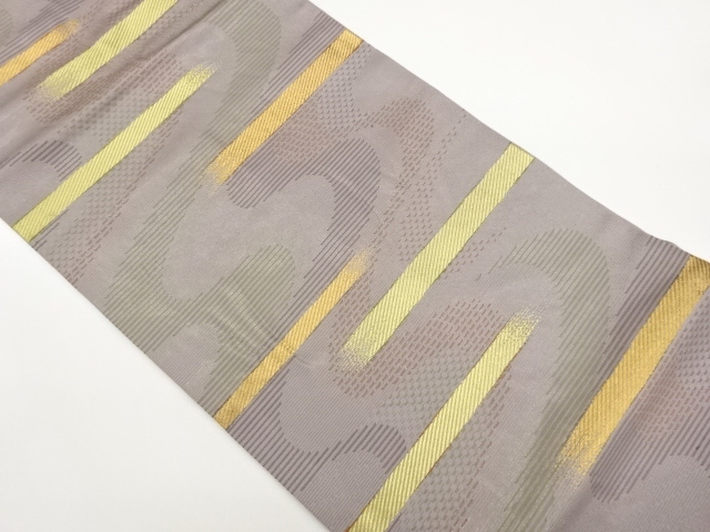 JAPANESE NAGOYA OBI / WOVEN ABSTRACT STRIPE